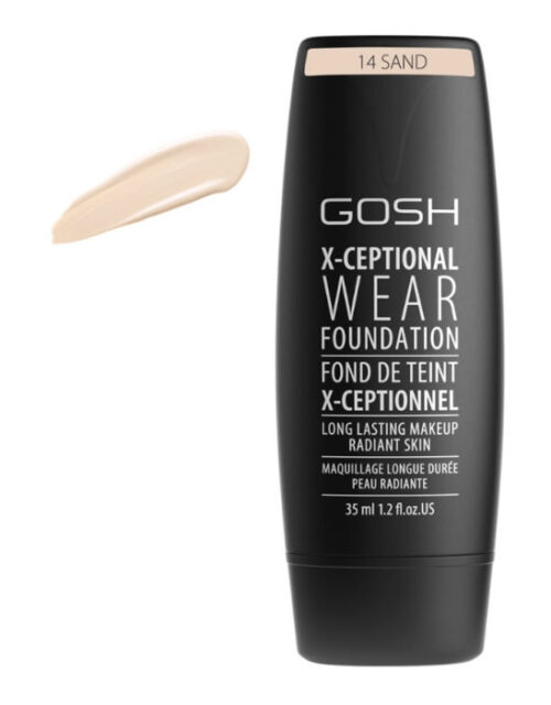 Gosh X-Ceptional Wear Foundation Long Lasting Makeup 14 Sand 35ml