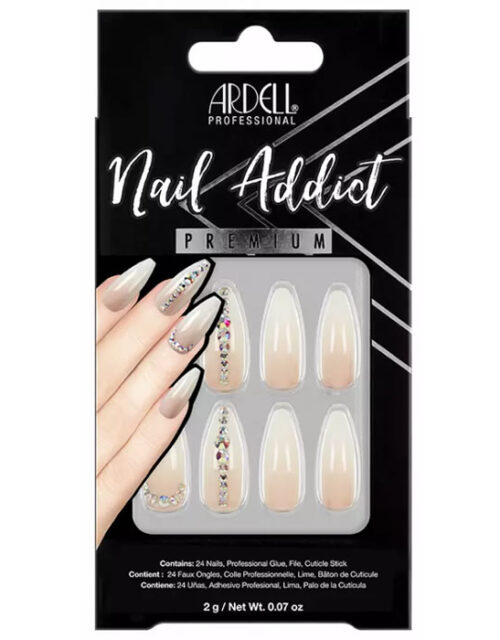 Ardell Nail Addict Nude Light Crystal False Nails
