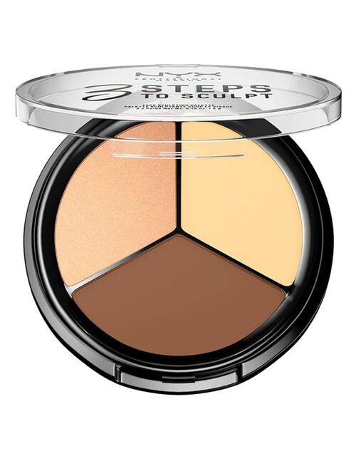 Nyx 3 Steps to Sculpt Face Sculpting Palette Light 5g