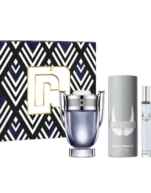 Paco Rabanne Invictus Eau de Toilette Spray 100ml Set 3 Pieces