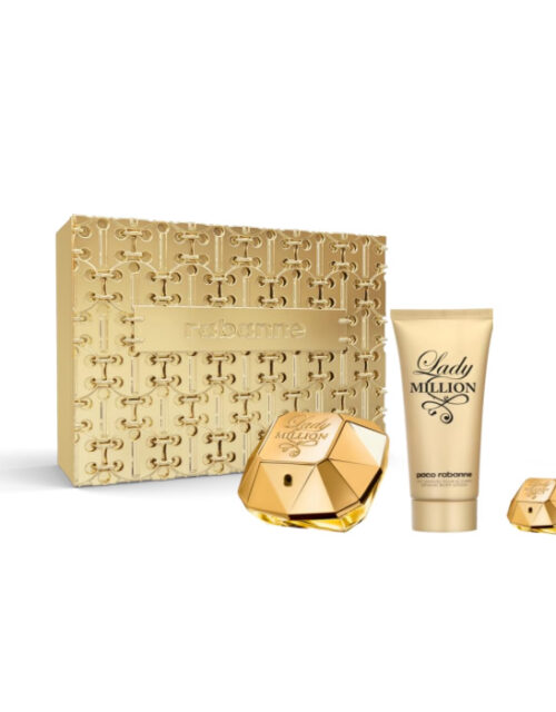 Paco Rabanne Lady Million Eau De Perfume Spray 80ml Set 3 Pieces