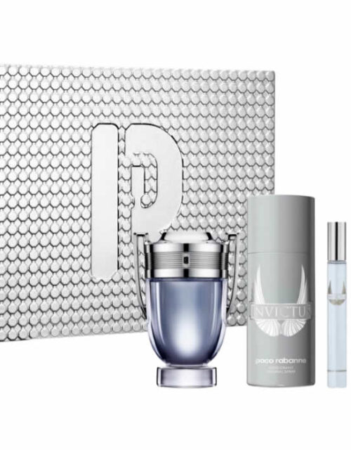 Paco Rabanne Invictus Eau De Toilette Spray 100ml Set 3 Pieces