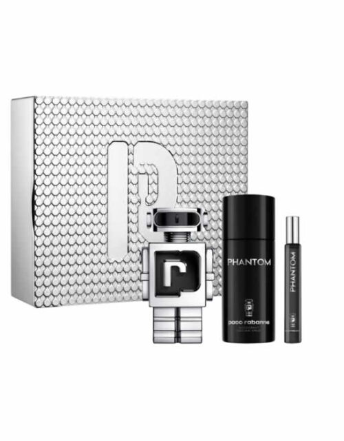 Paco Rabanne Phantom Eau De Toilette Spray 100ml Set 3 Pieces