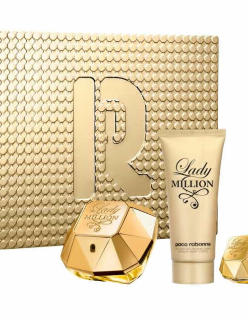 Paco Rabanne Lady Million Eau De Parfum Spray 80ml Set 3 Pieces