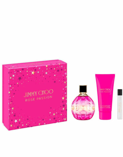 Jimmy Choo Rose Passion Eau De Perfume Spray 100ml Set 3 Pieces