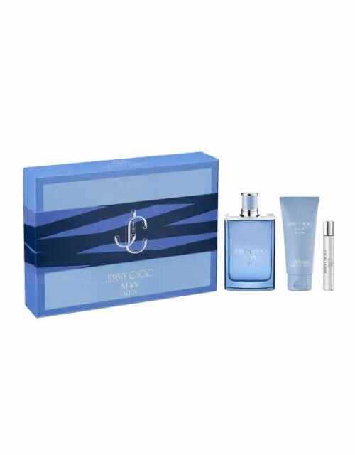 Jimmy Choo Man Aqua Eau De Toilette Spray 100ml Set 3 Pieces