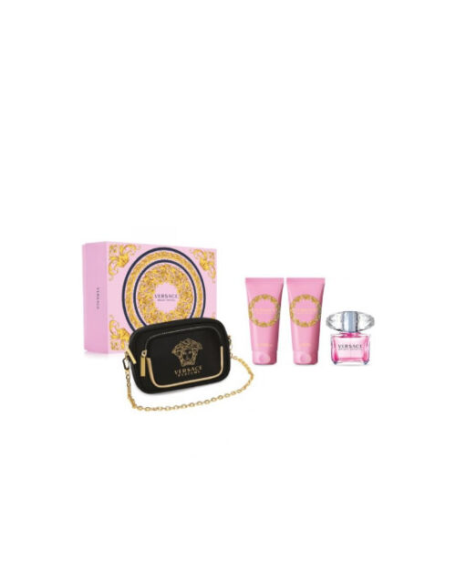 Versace Bright Crystal Eau De Toilette Spray 90ml Set 4 Pieces