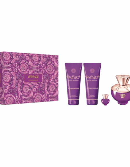 Versace Dylan Purple Eau De Perfume Spray 100ml Set 4 Pieces