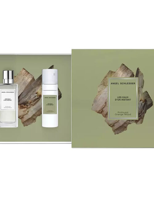 Angel Schlesser Les Eaux D'un Instant Profound Orange Wood Eau De Toilette Spray 100ml Set 2 Pieces