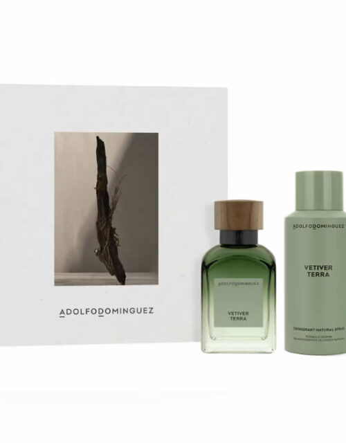 Adolfo Dominguez Vetiver Terra Eau De Perfume Spray 120ml Set 3 PIeces