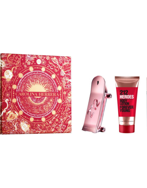 Carolina Herrera 212 Heroes For Her Eau De Perfume Spray 80ml Set 3 Pieces Christmas 2023