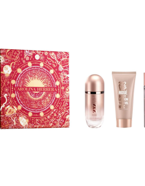 Carolina Herrera 212 Vip Rose Eau De Perfume Spray 80ml Set 3 Pieces Christmas 2023