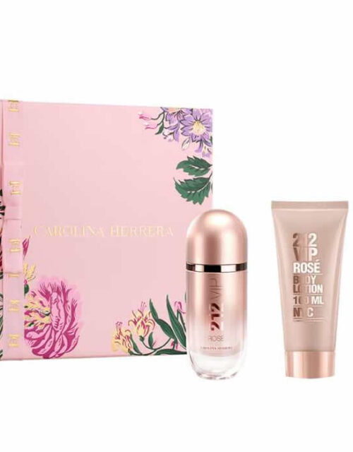 Carolina Herrera 212 Vip Rose Eau De Perfume Spray 80ml Set 3 Pieces