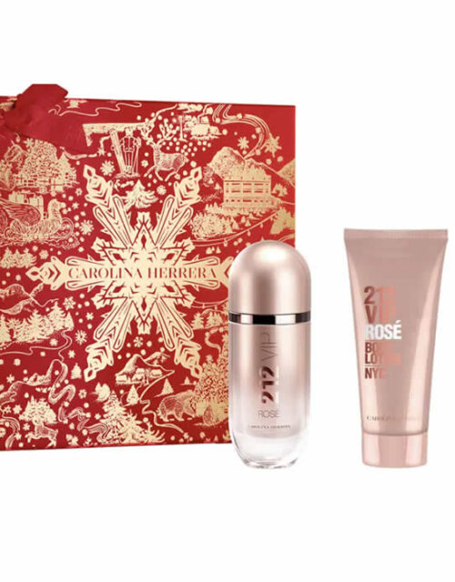Carolina Herrera 212 Vip Rose Eau De Perfume Spray 80ml Set 3 Pieces