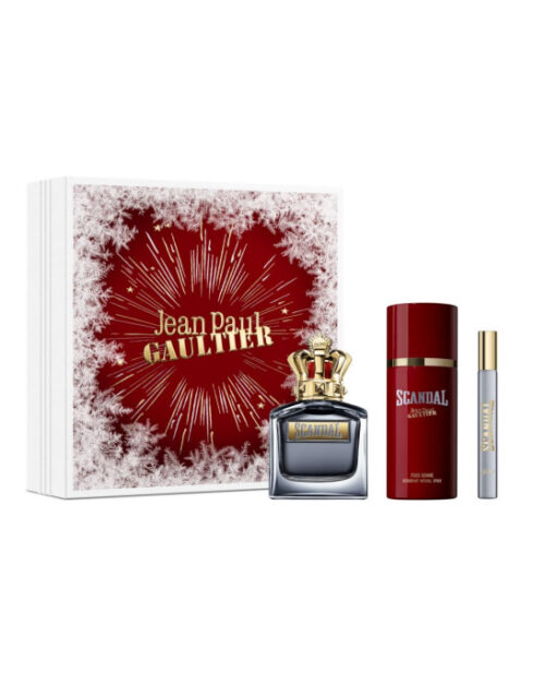 Jean Paul Gaultier Scandal Pour Homme Eau De Toilette Spray 100ml Set 3 Pieces Christmas 2023