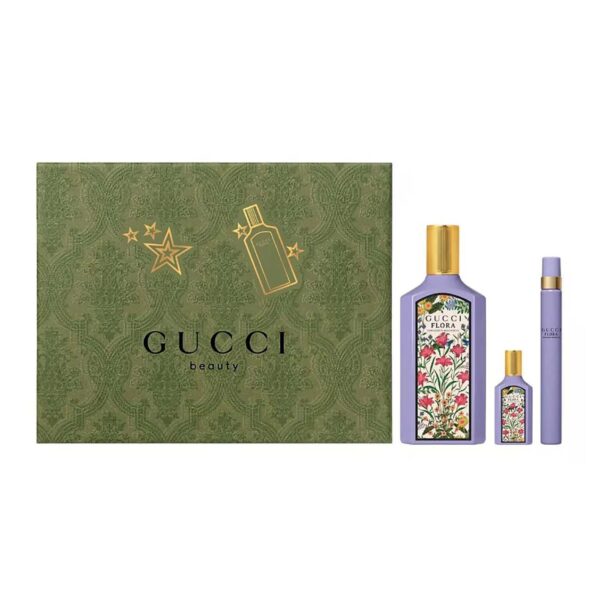 Set Gucci Flora Gorgeous Magnolia Edp 100ml Edp 10ml Mini 5ml